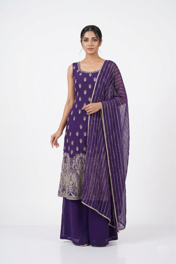 Indigo Kurta Palazzo Set
