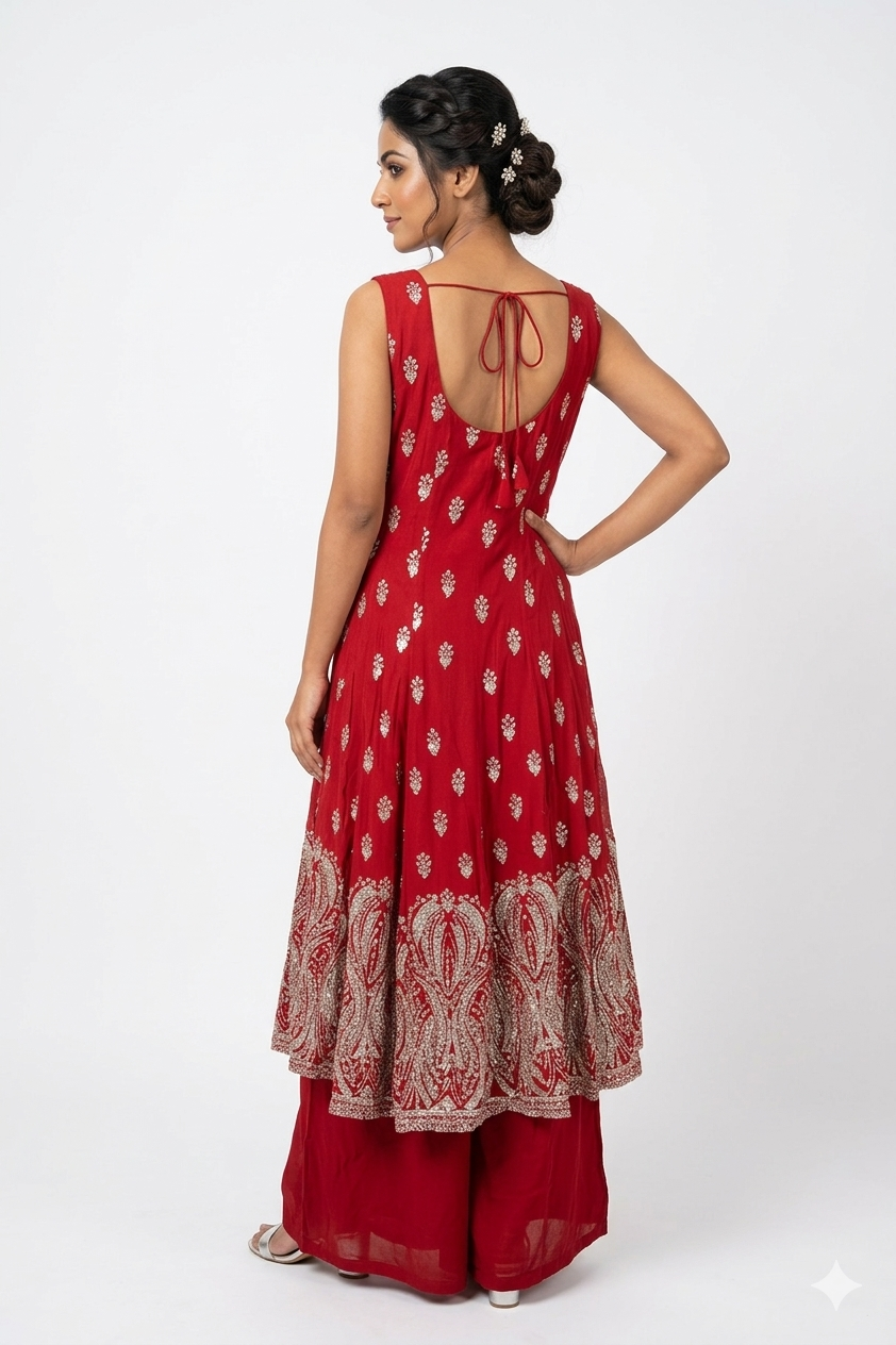 Red Kurta Palazzo