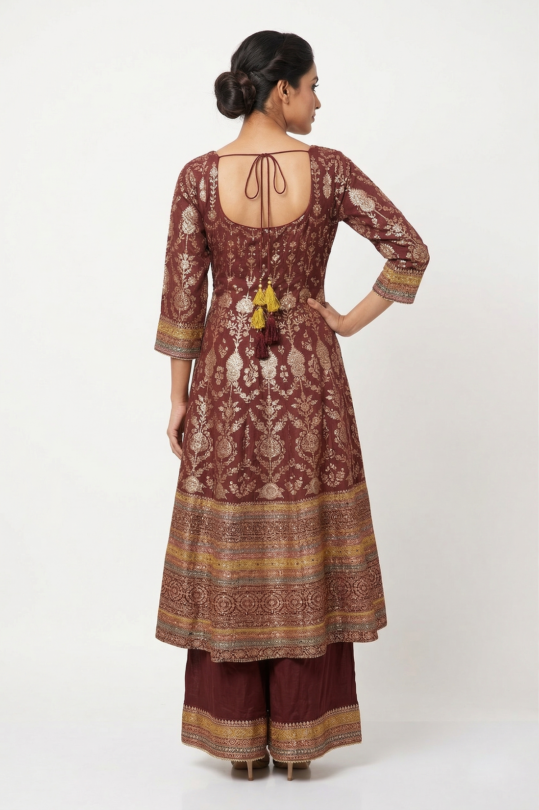 Maroon Kurta Set