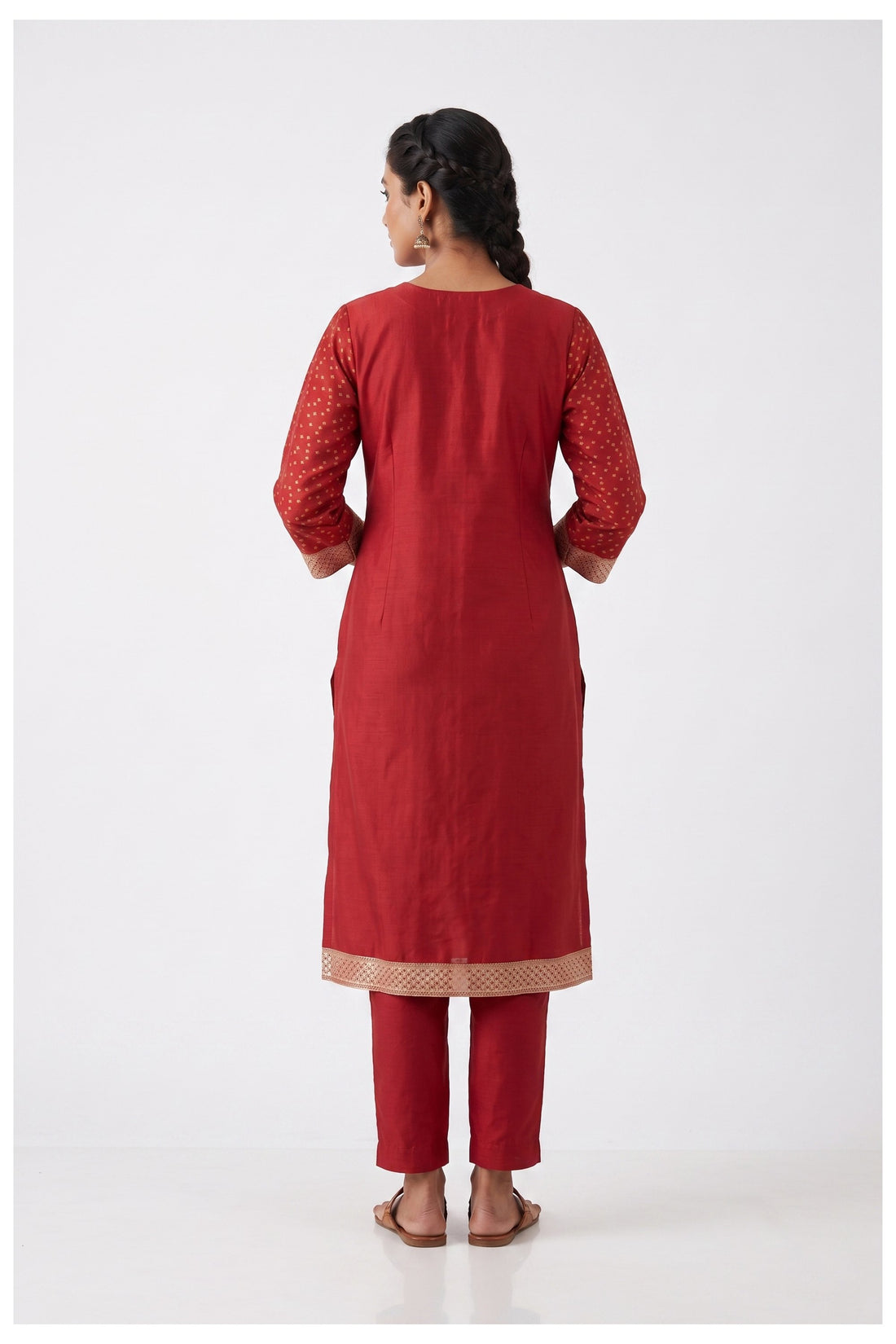 Dusty Blue Embroidered Anarkali Dress With Dupatta