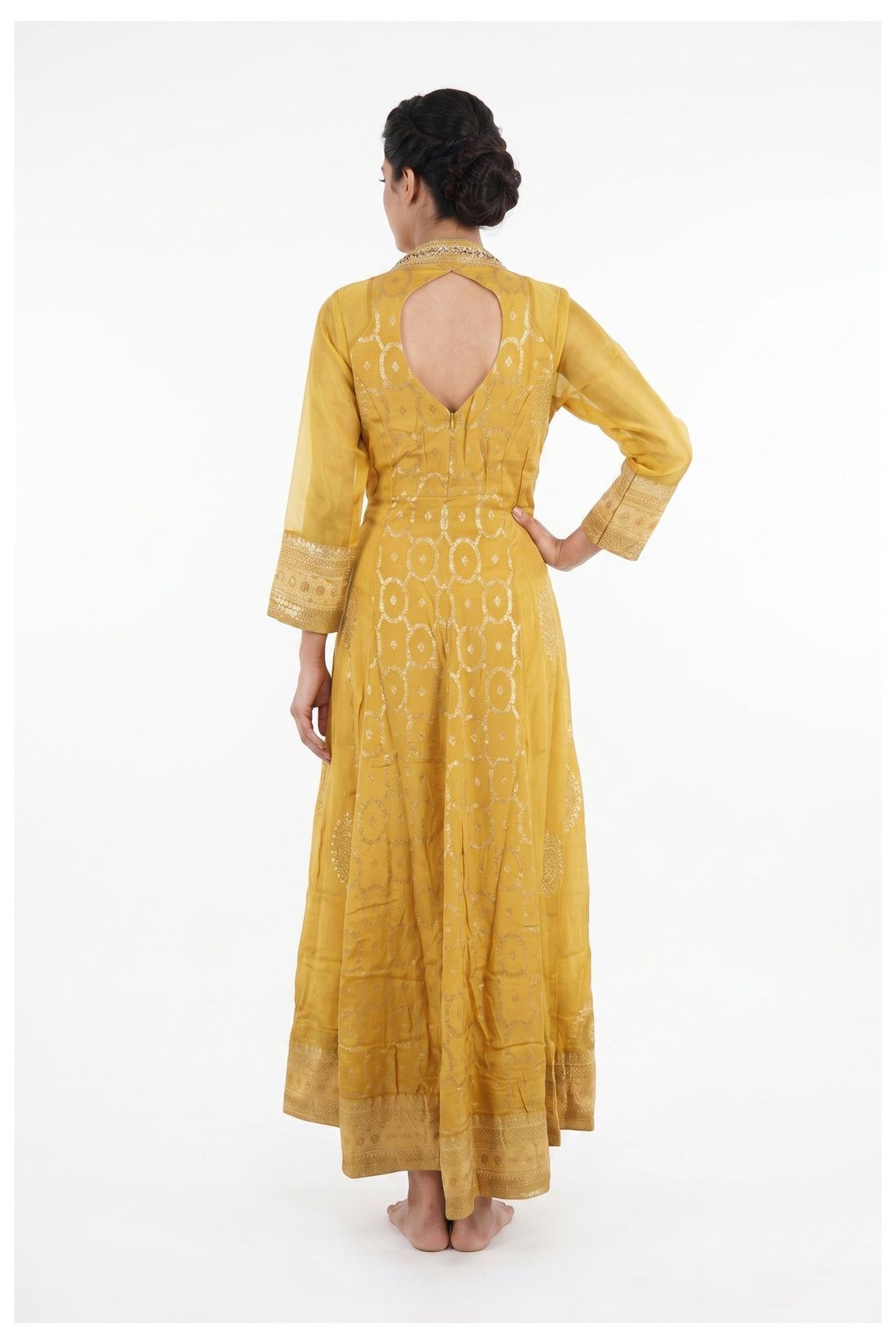 Mustard Yellow Embroidered Palazzo Set With Dupatta