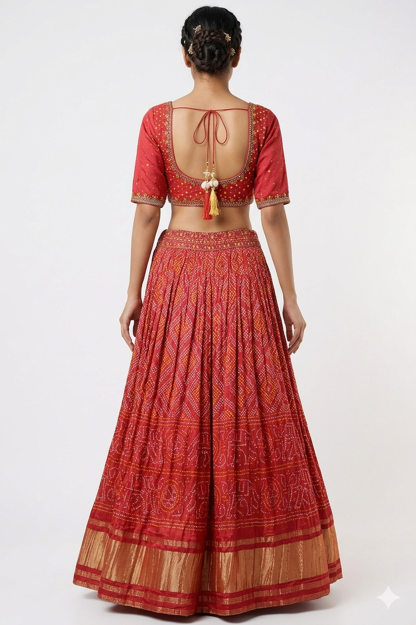 RUST-RED LEHENGA CHOLI