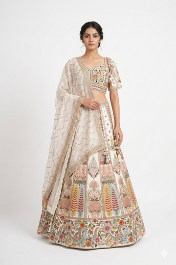 IVORY LEHENGA CHOLI