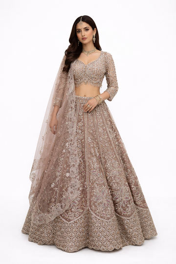DARK ROSE GOLD LEHENGA CHOLI