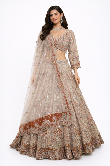 ANTIQUE WHITE LEHENGA CHOLI