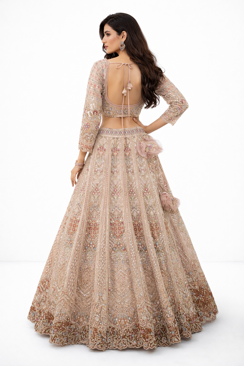 ANTIQUE WHITE LEHENGA CHOLI