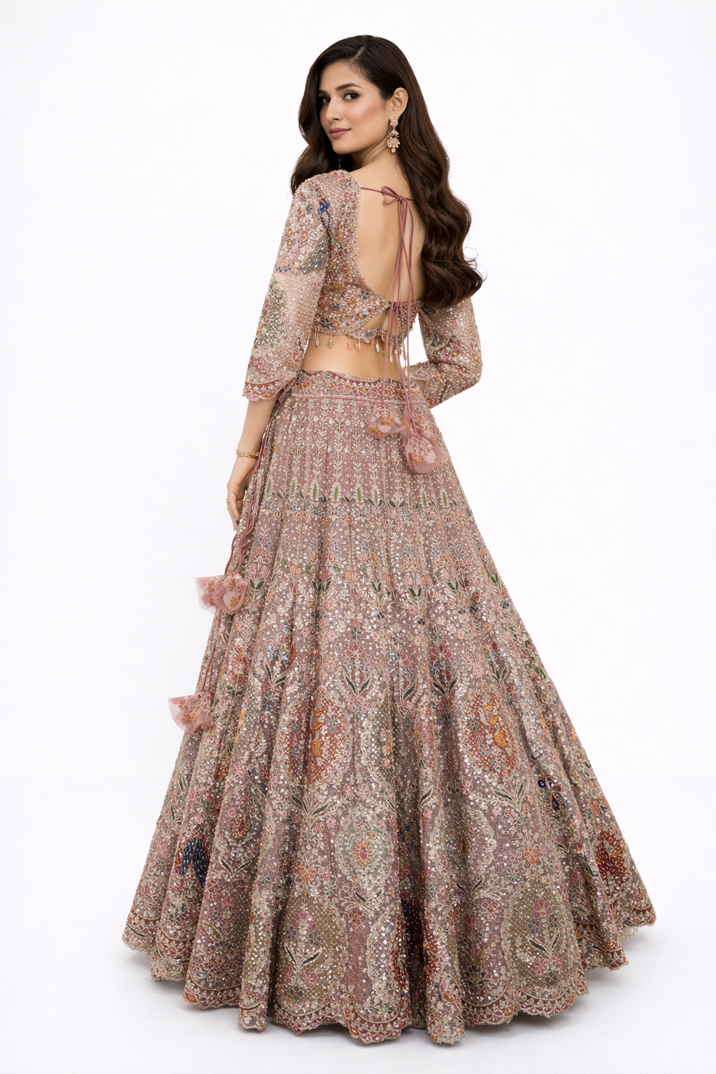LIGHT ROSE GOLD LEHENGA CHOLI