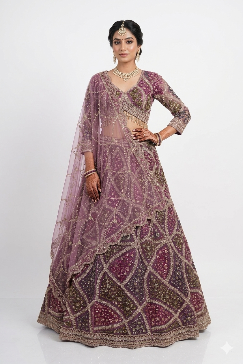 DARK ROSE GOLD LEHENGA CHOLI