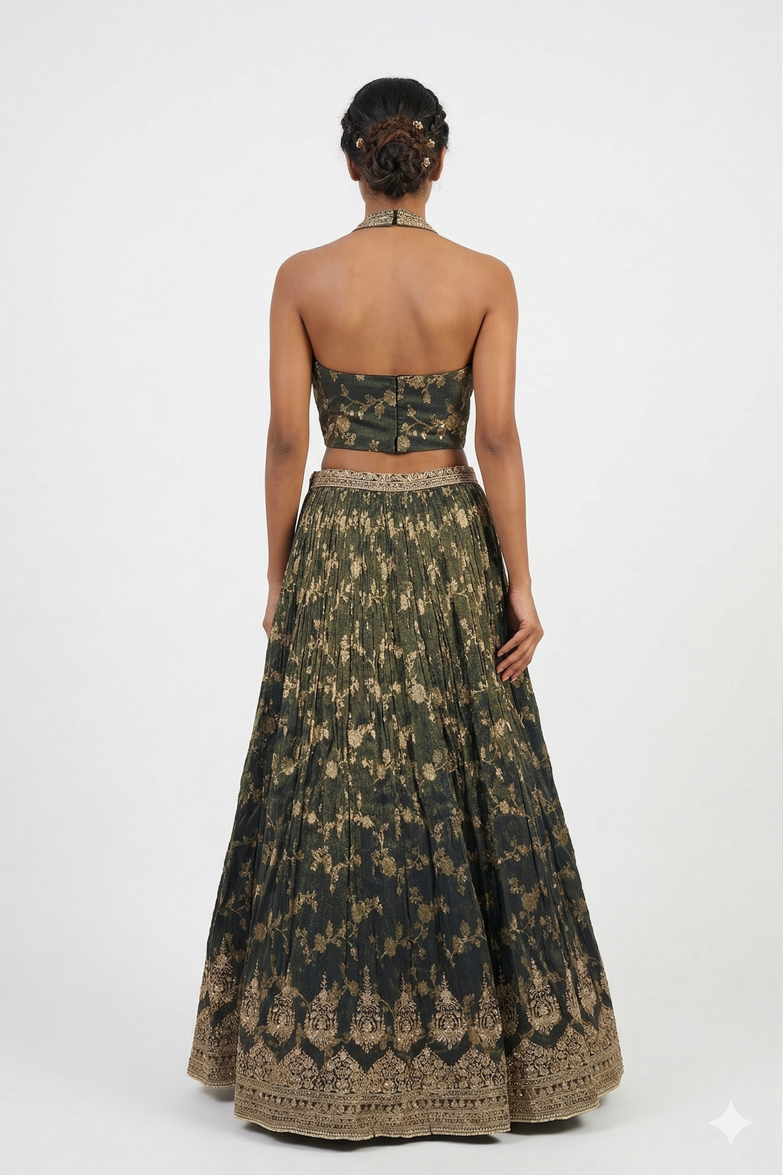DARK GREEN LEHENGA CHOLI