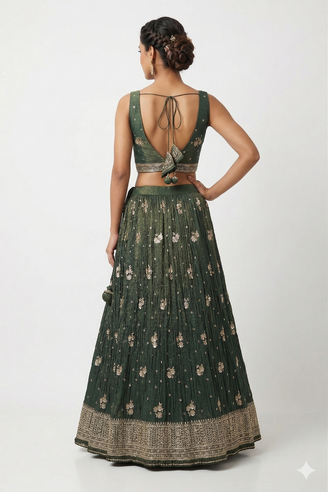 DARK GREEN LEHENGA CHOLI