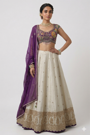 IVORY LEHENGA CHOLI
