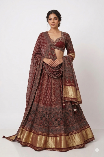MAROON LEHENGA CHOLI