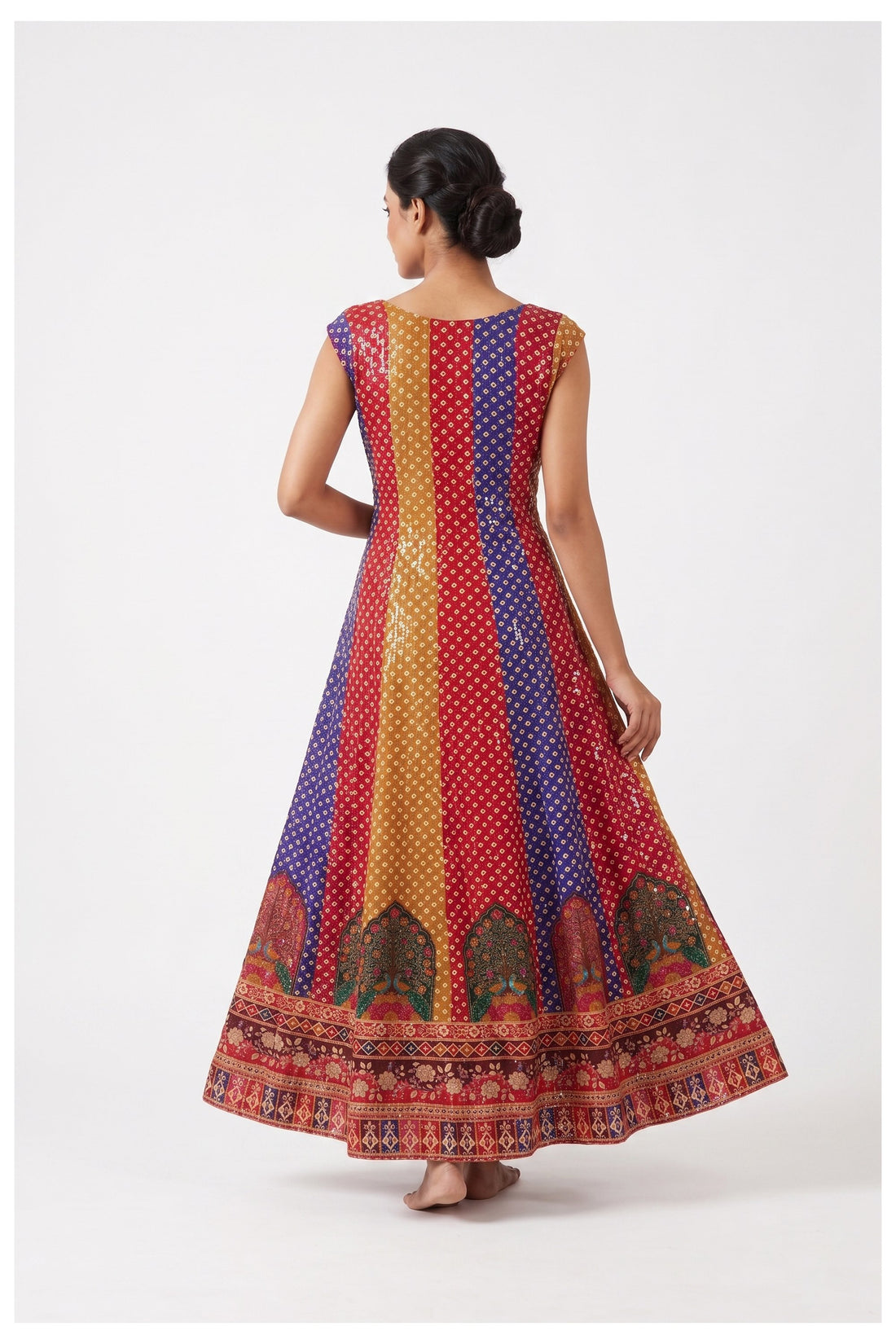 Mustard & Maroon Heritage Print Designer Palazzo Suit Set With Dupatta
