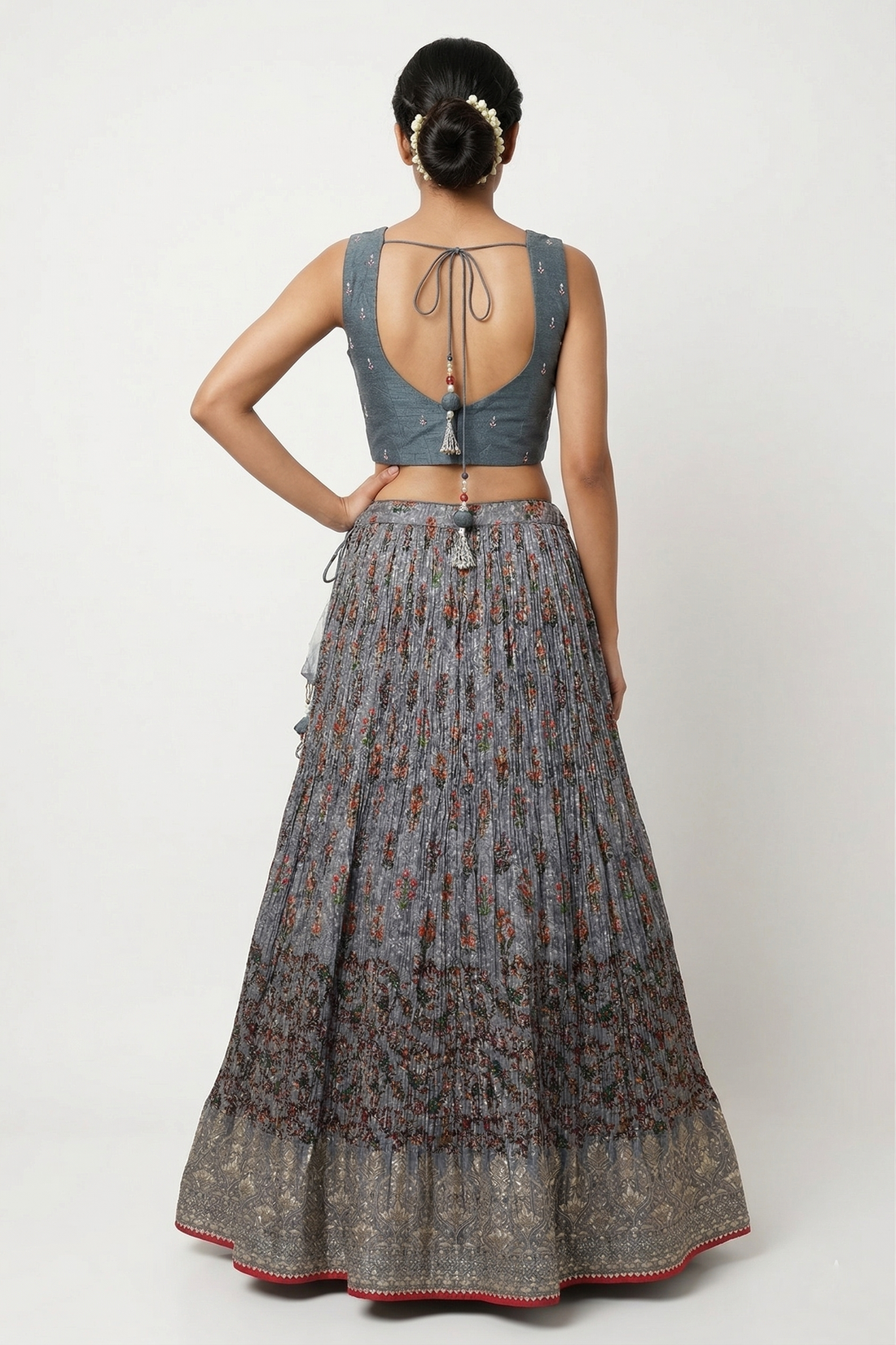 GRAY LEHENGA CHOLI