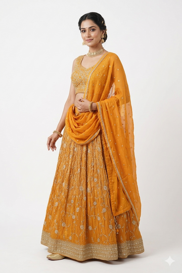 ORANGE LEHENGA CHOLI