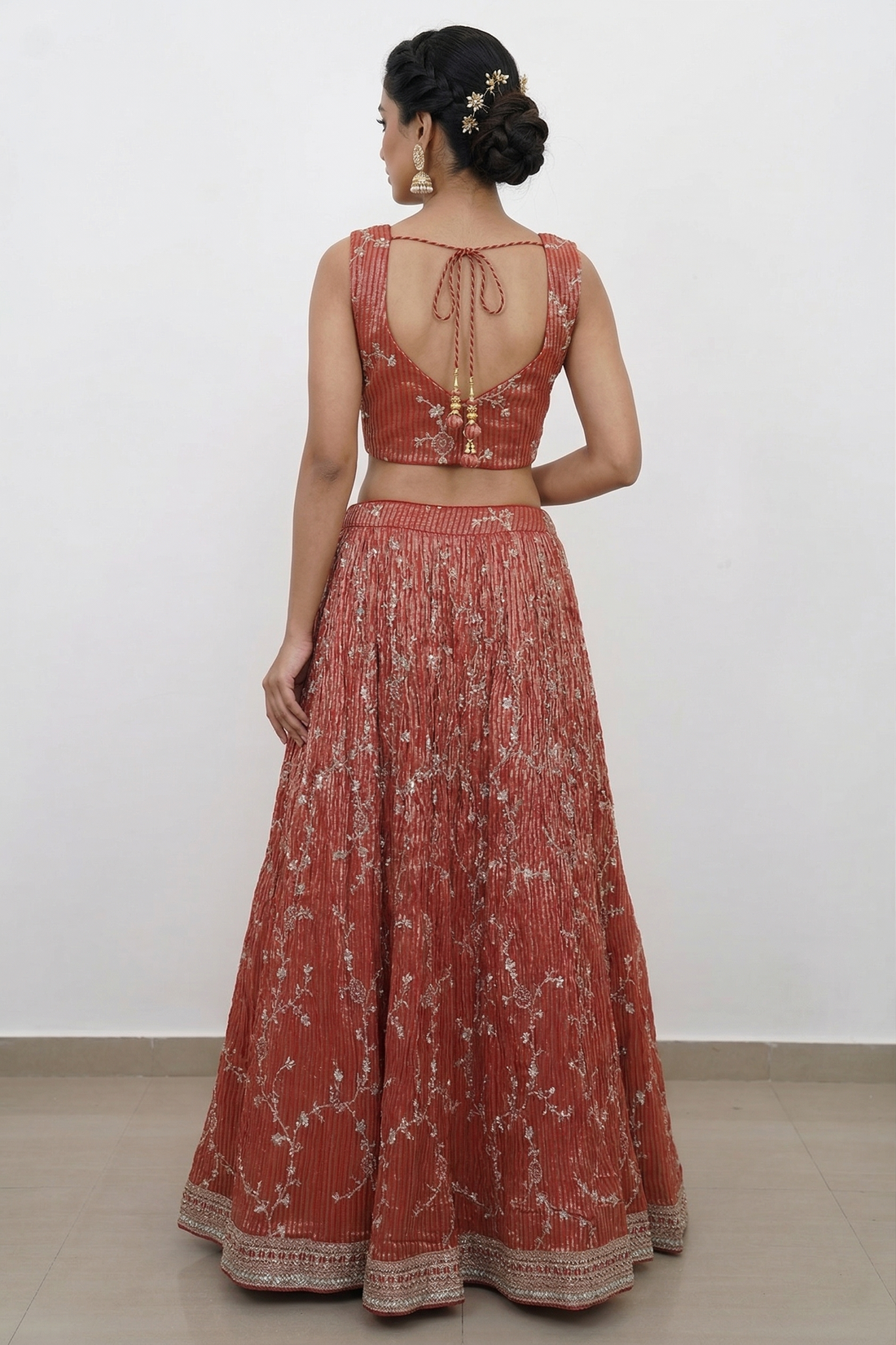 ROSY BROWN LEHENGA CHOLI