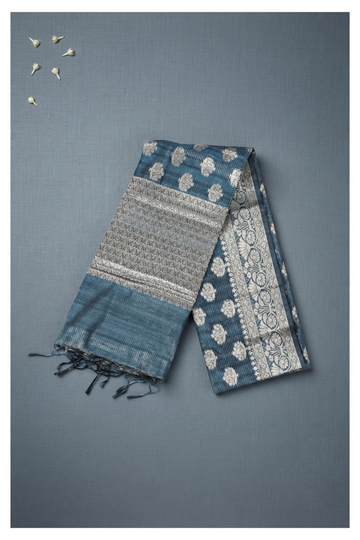 Teal Banarasi Art Silk Wedding & Party Wear Saree