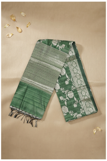 Forest Green Banarasi Art Silk Wedding Saree