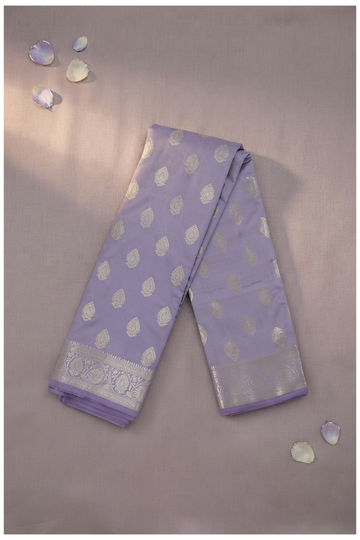 Lavender Banarasi Art Silk Wedding Saree