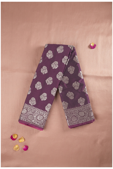 Wine Banarasi Art Silk Wedding Saree