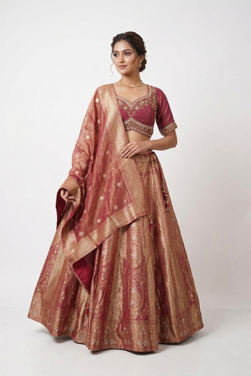ROSY BROWN LEHENGA CHOLI