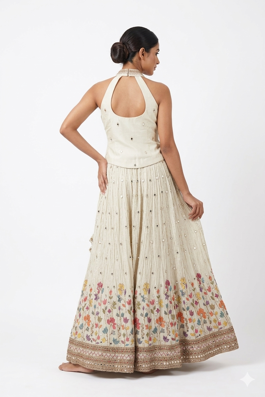 IVORY - PINK LEHENGA CHOLI