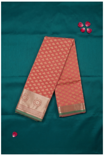 Coral Banarasi Art Silk Wedding Saree