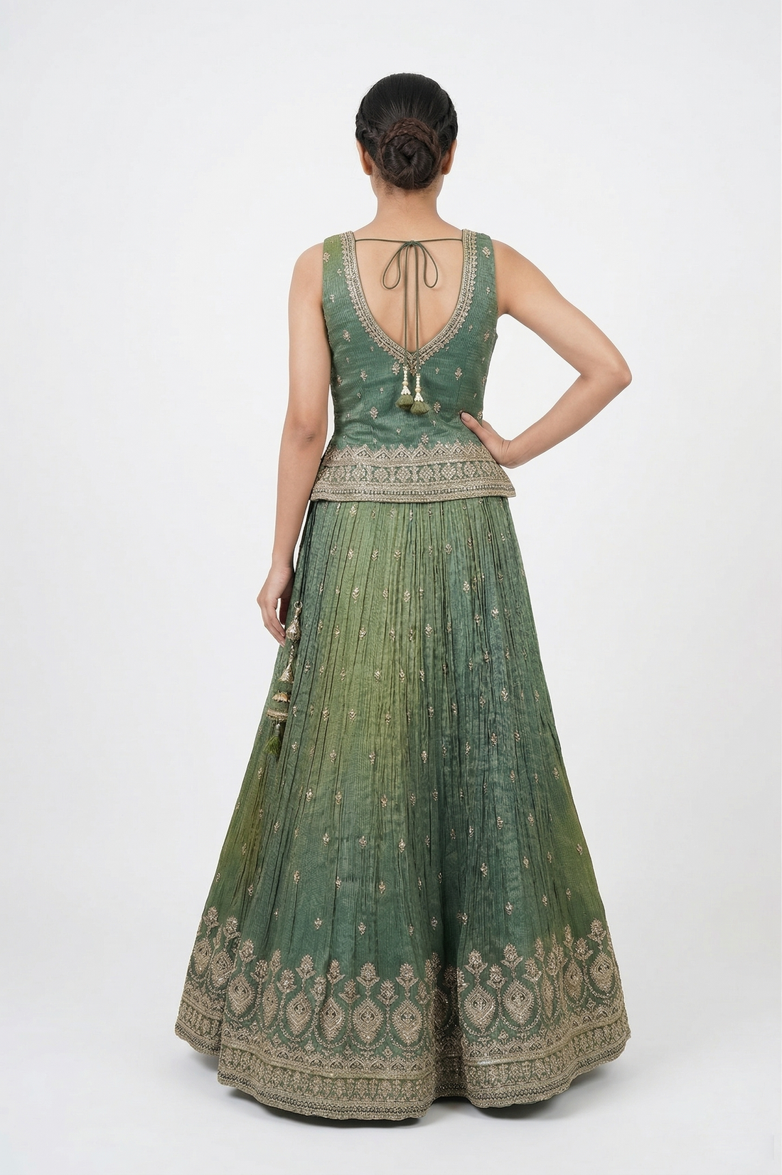 DARK GREEN LEHENGA CHOLI