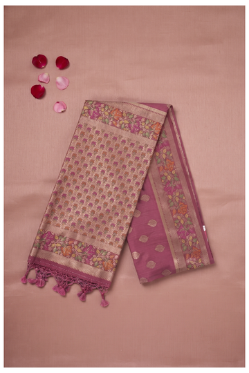 Wine Banarasi Art Silk Saree For Wedding & Party Wear