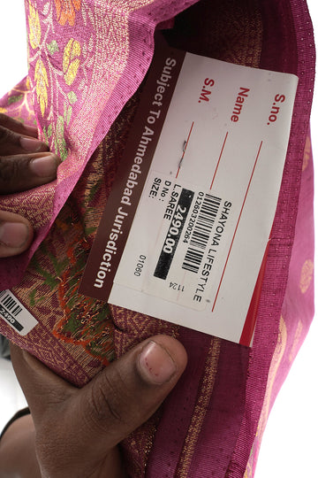 Magenta Banarasi Silk Saree