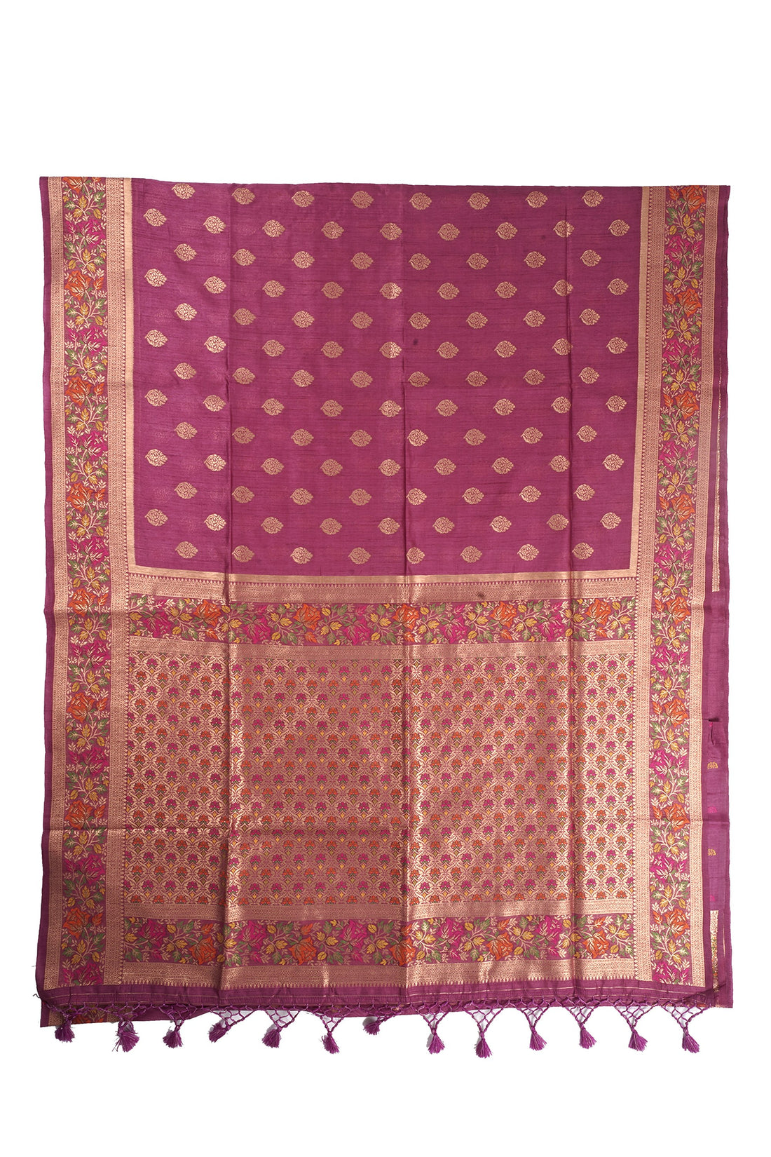 Magenta Banarasi Silk Saree