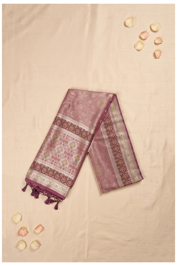 Wine Banarasi Art Silk Wedding & Party Wear Saree