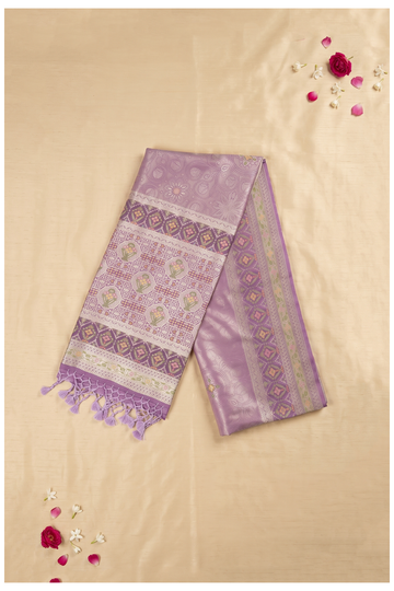 Lavender Banarasi Art Silk Wedding Saree
