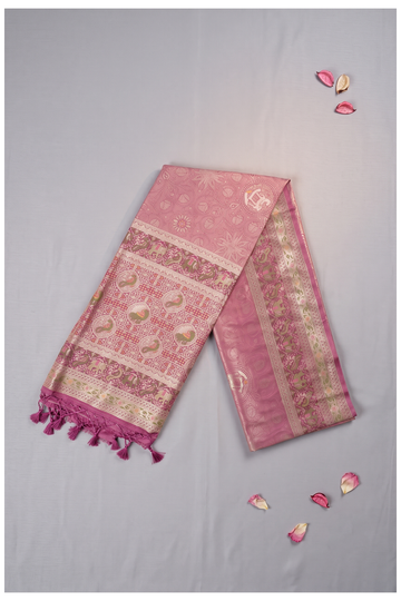 Mauve Banarasi Art Silk Wedding Saree