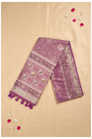 Wine Banarasi Art Silk Wedding Party Wear Saree