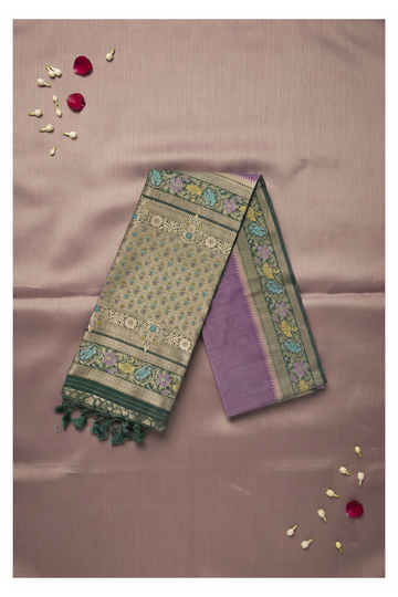 Amethyst Purple Banarasi Art Silk Saree For Weddings & Parties