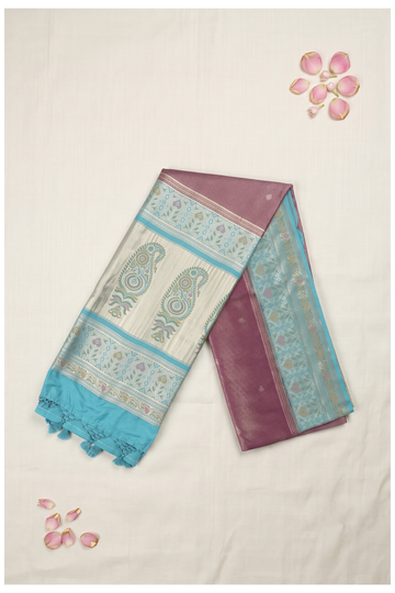 Wine Banarasi Art Silk Wedding Saree