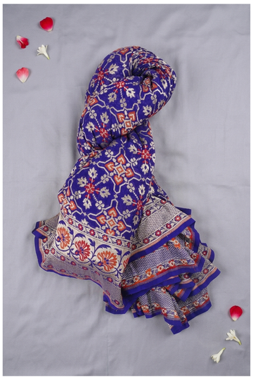 Royal Blue Banarasi Pure Silk Wedding & Party Wear Saree