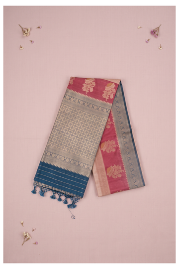 Champagne Banarasi Art Silk Wedding & Party Saree