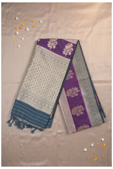 Champagne Banarasi Art Silk Wedding Saree