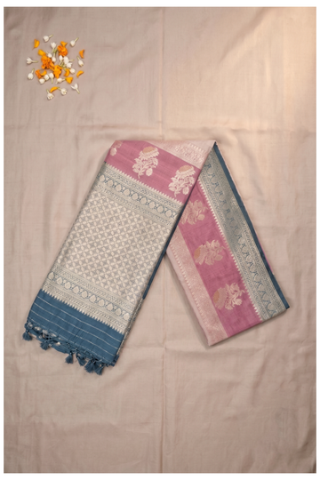 Champagne Banarasi Art Silk Wedding Saree