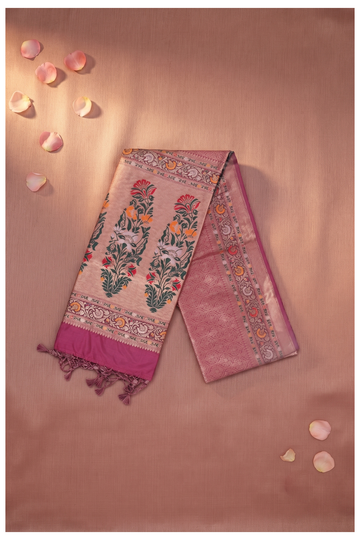 Wine Banarasi Art Silk Wedding Saree