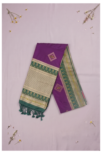 Purple Banarasi Art Silk Wedding Saree