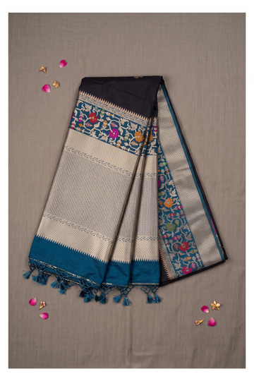 Black Banarasi Art Silk Wedding Saree