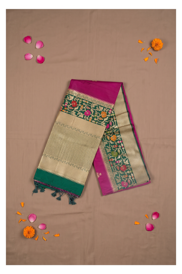 Magenta Banarasi Art Silk Wedding Saree