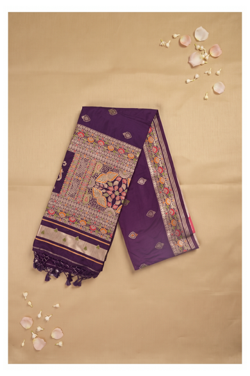 Wine Banarasi Art Silk Wedding Saree