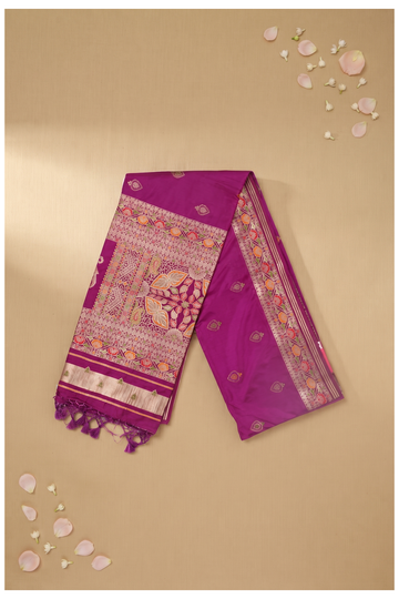 Magenta Banarasi Art Silk Wedding Saree
