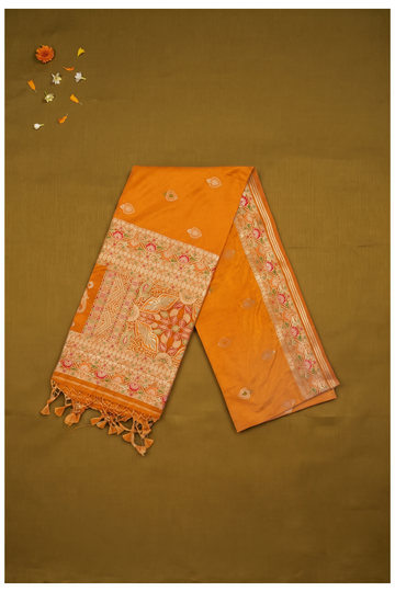 Turmeric Yellow Banarasi Art Silk Wedding & Haldi Saree