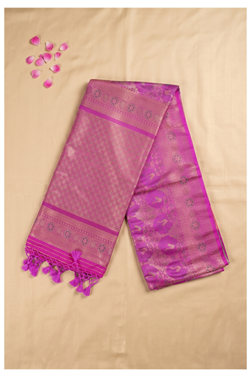 Magenta South Silk Art Saree For Wedding Parties