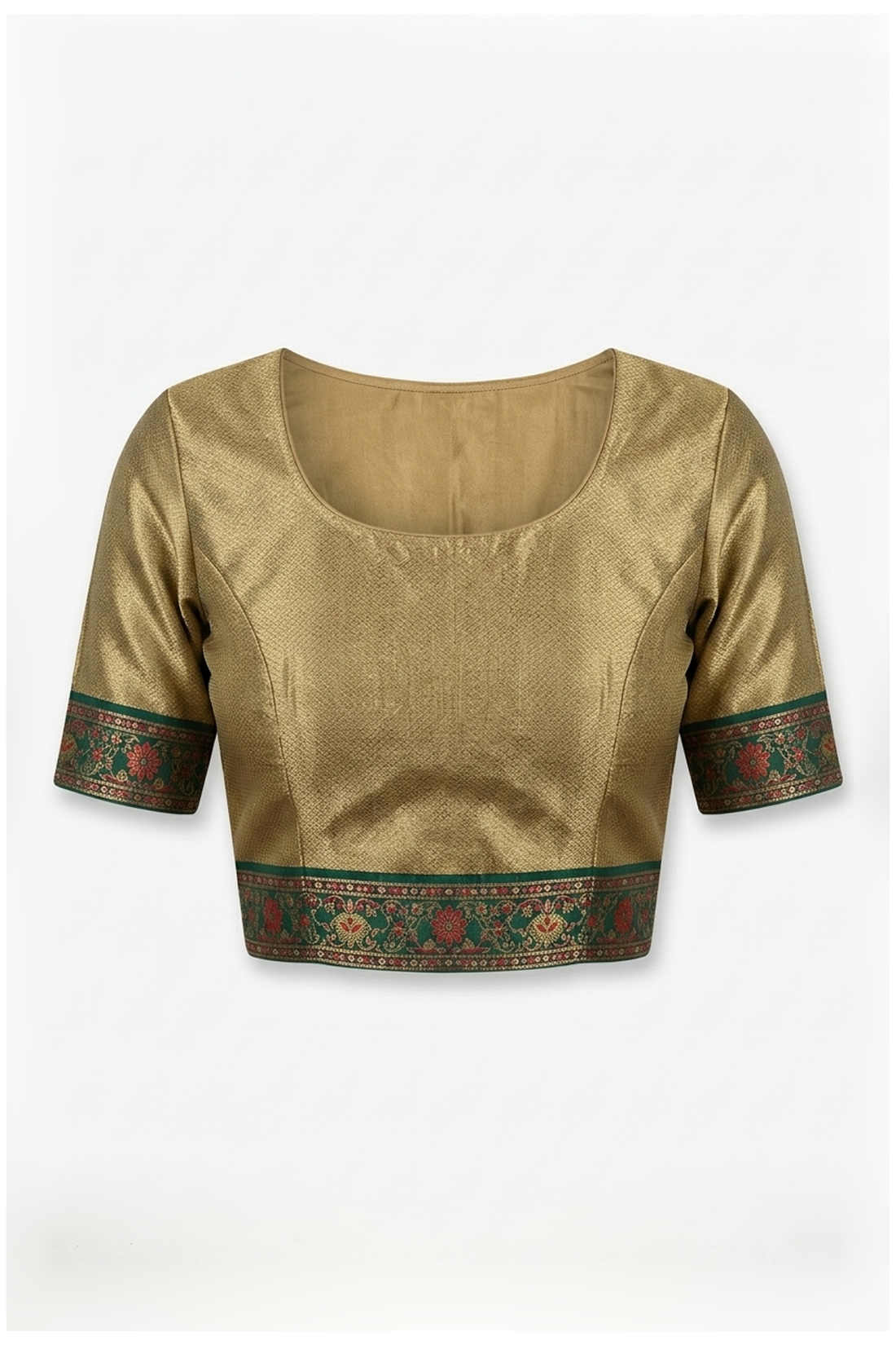 Olive Gold Banarasi Art Silk Saree For Wedding & Party Wear